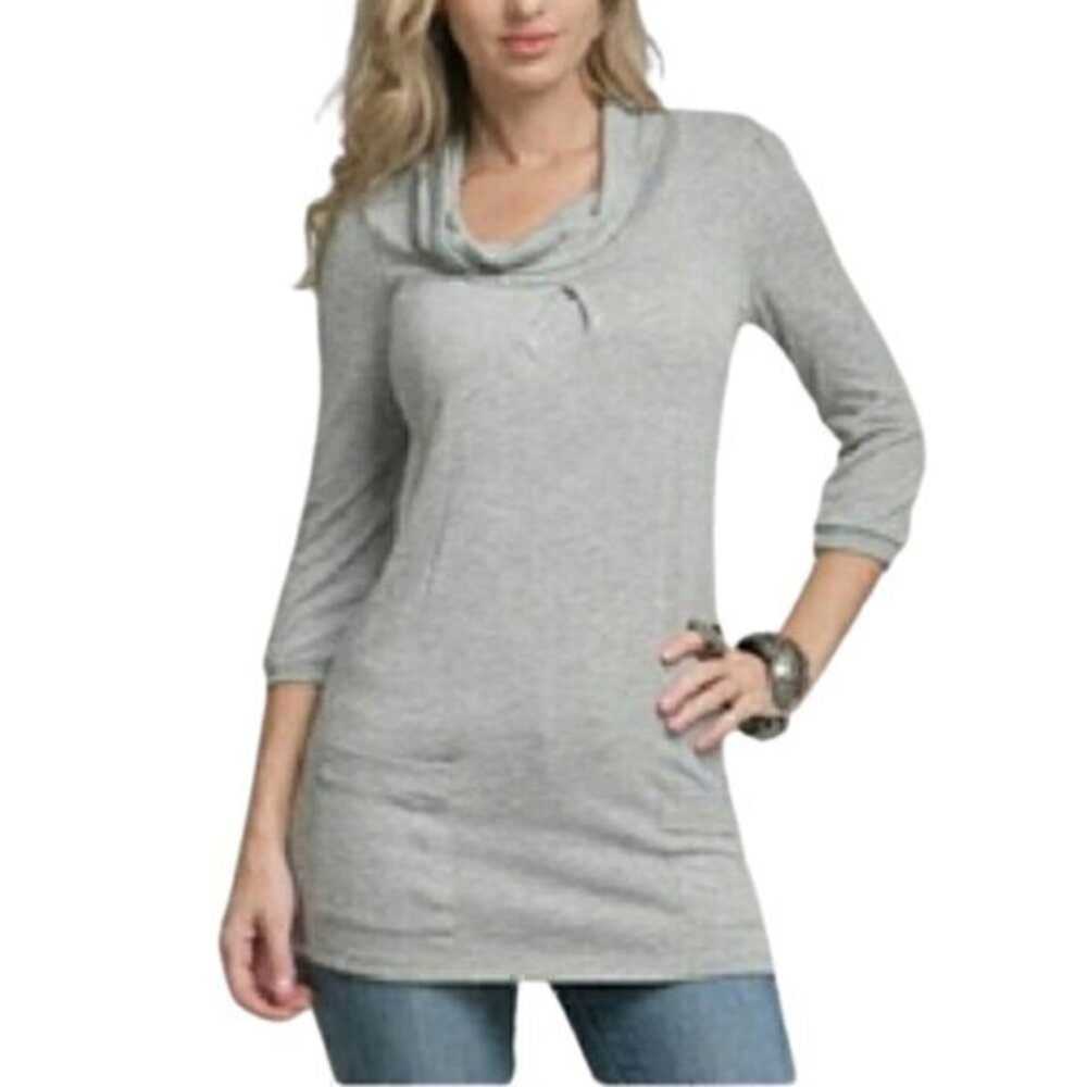 [Ambiance Apparel] Cowl Neck Blouse - Size L